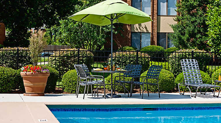 Resort-Inspired Pool with Sundeck and Lounge Areas
