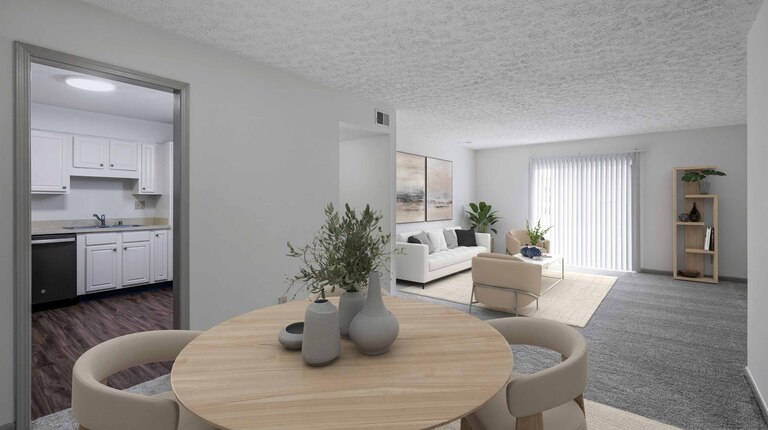 Phase II kitchen and dining area