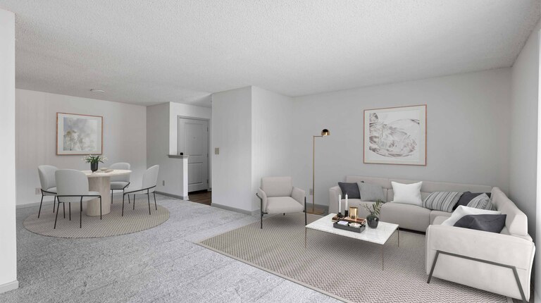 Open concept floor plan 